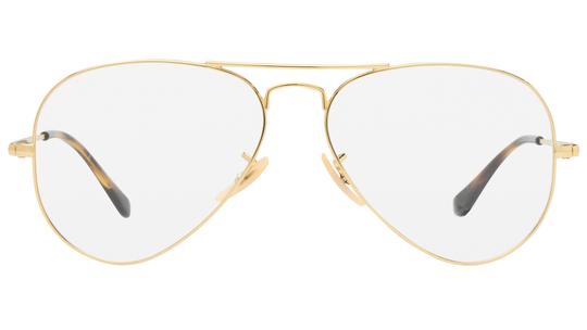 Lunettes de vue Ray-Ban Mixte Or Aviateur Rx6489 Face